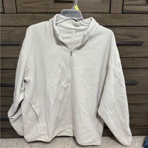 Cream Quarter-Zip Pullover